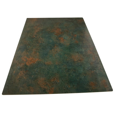 Bessie Bakes Super-Thin Turquoise and Copper Plaster Replicated Photography Backdrop 2 Feet Wide x 3 Feet Long