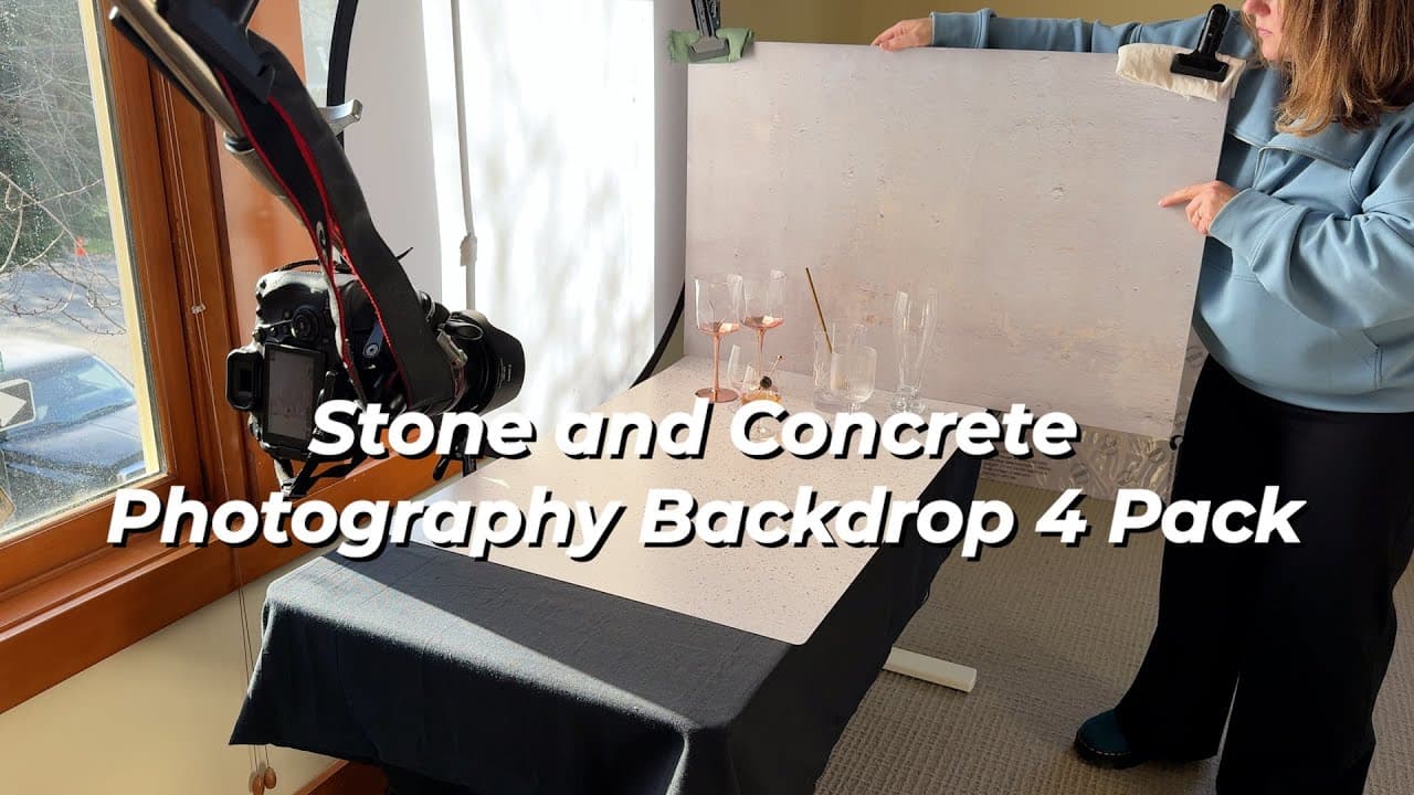 Stone and Concrete Photography Backdrop 4-Pack