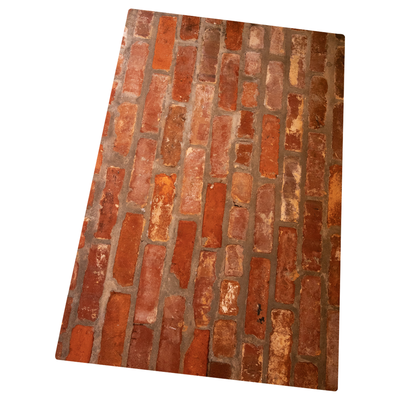 Bessie Bakes Red & White Brick Replicated Photography Backdrop 2 Feet Wide x 3 Feet Long 3 mm Thick
