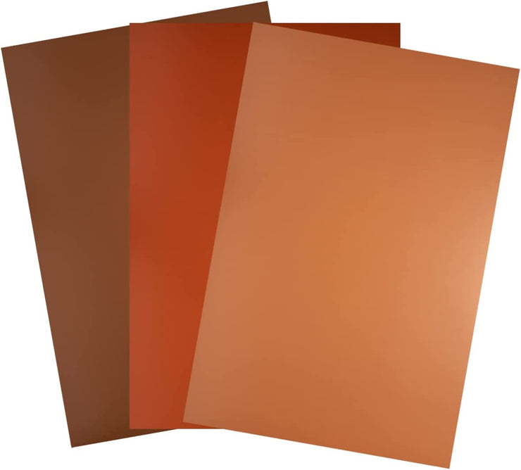 Bessie Bakes Clay & Brown Solid Color Roll-Up 2 Feet x 3 Feet Photography Backdrops 3 Pack