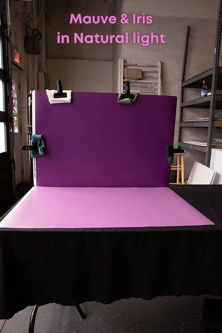 Bessie Bakes 3 Pack Violet Plum Solid Color Roll-Up 2 Feet x 3 Feet Photography Backdrops