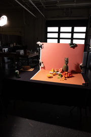 Bessie Bakes Grapefruit & Coral Solid Color Roll-Up 2 Feet x 3 Feet Photography Backdrops 3 Pack
