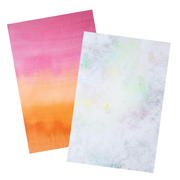 Bessie Bakes 2 Pack Pink Orange Ombre and Subtle Pastel Replicated Photography Backdrop 2 Feet Wide x 3 Feet Long 3 mm Thick