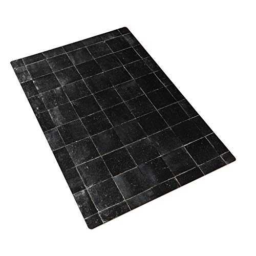 Bessie Bakes Black Square Moroccan Tiles with Silver Lines Replicated Photography Backdrop 2 Feet Wide x 3 Feet Long 3 mm Thick
