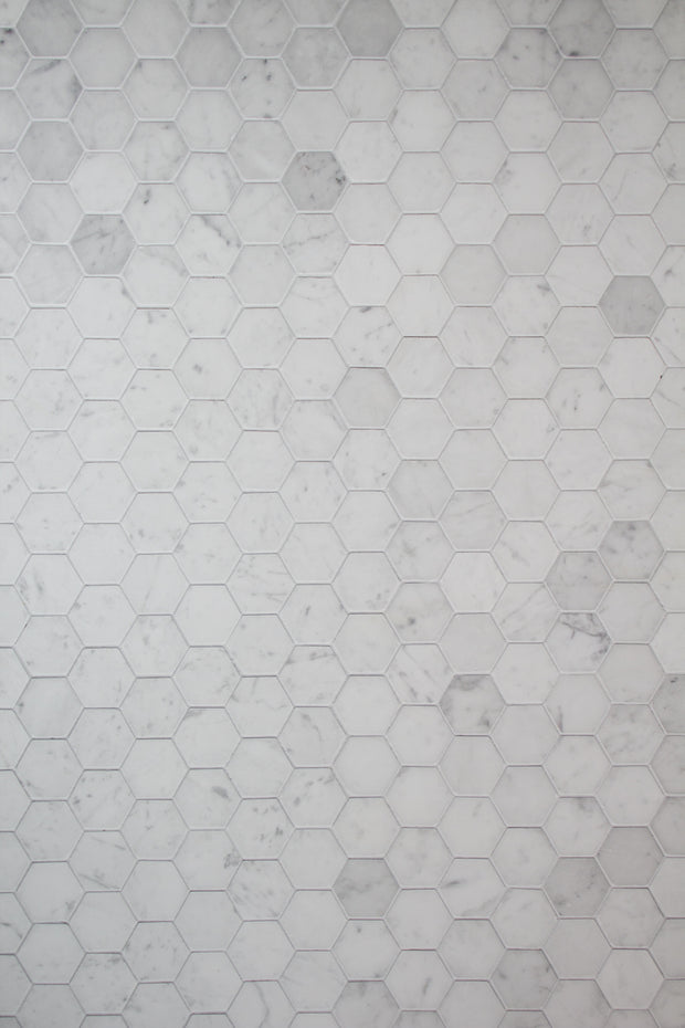 Marble Hexagon Tile Replica Photography Backdrop