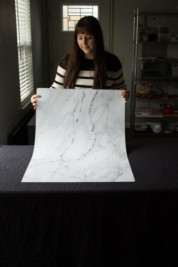 Super-Thin & Pliable Marble Backdrop Board for Photography 2 ft x 3ft, Lightweight, Moisture & Stain-Resistant behind the scenes