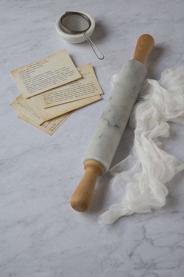 Subtle Gray Marble Backdrop Board for Photography 2 ft x 3ft board with cheesecloth and rolling pin