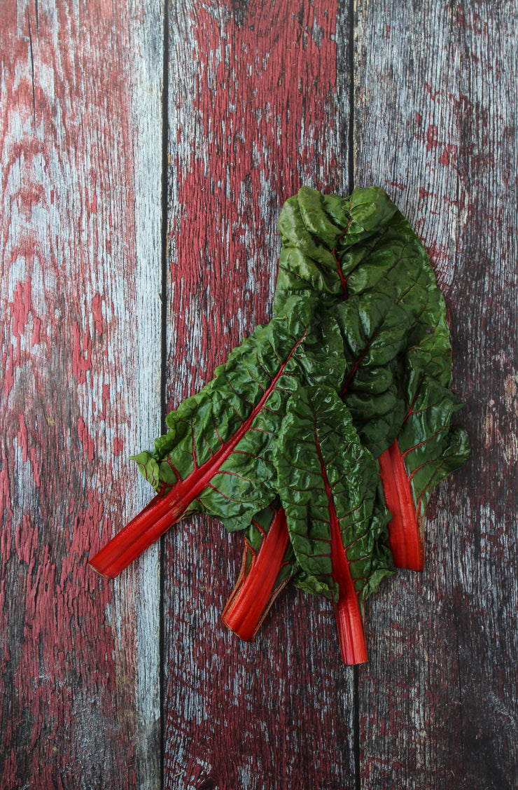 Aged Red Reclaimed Barn Wood Photography Backdrop 2 ft x 3ft board | 3 mm thick with Swiss chard